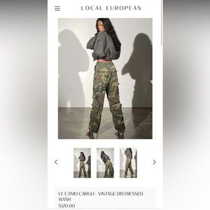 Brand new local European camo cargos
